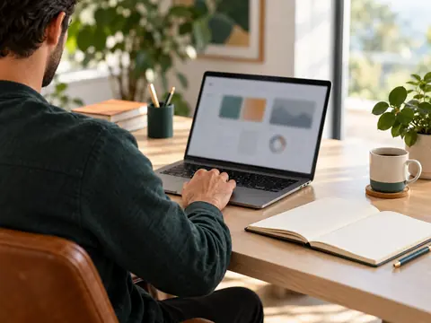 Personne comparant des formules d'abonnement sur son ordinateur portable